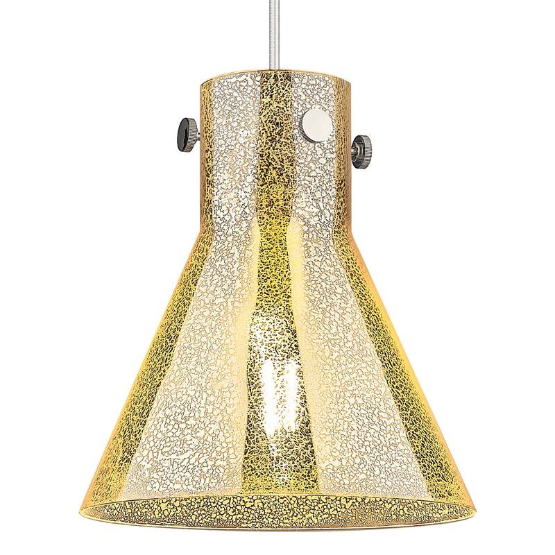 Innovations Lighting 410-1PM-G411-10ME Newton Cone 10" Wide Cord Hung - Polished Nickel