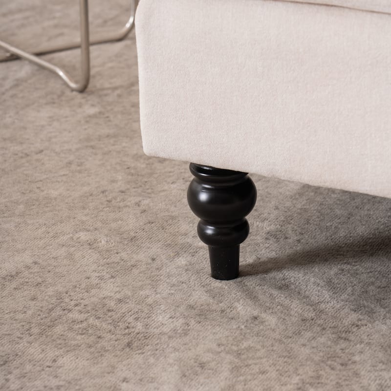 Anmytek Oversized Chenille Chaise Lounge Sofa Bed - Wide Seat Lazy Sleeper Reading Armchair