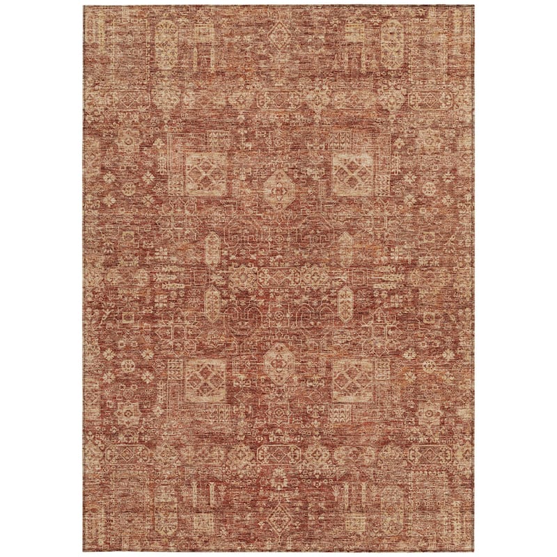 HomeRoots Oriental Transitional Rectangle Outdoor Rug