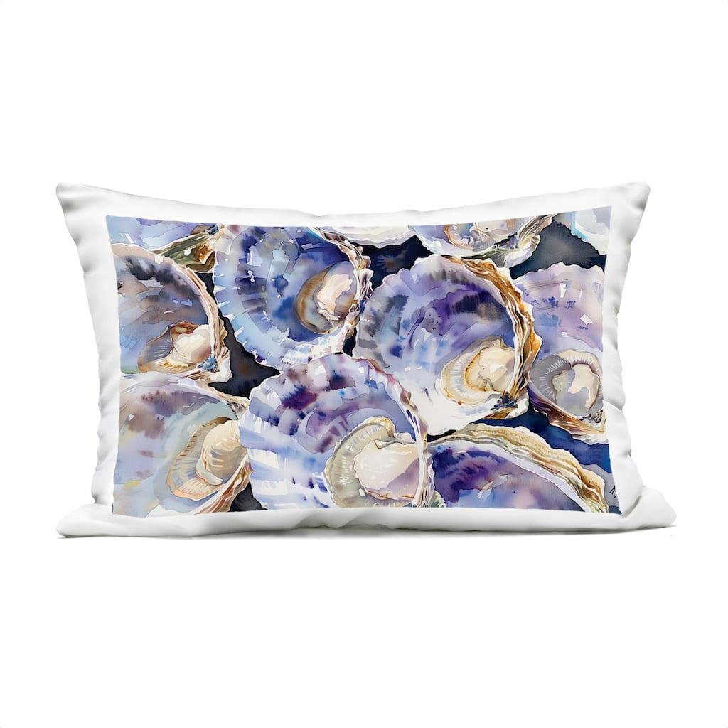 Stupell Maritime Clams & Oysters Printed Outdoor Throw Pillow Design by Heidi Kuntz