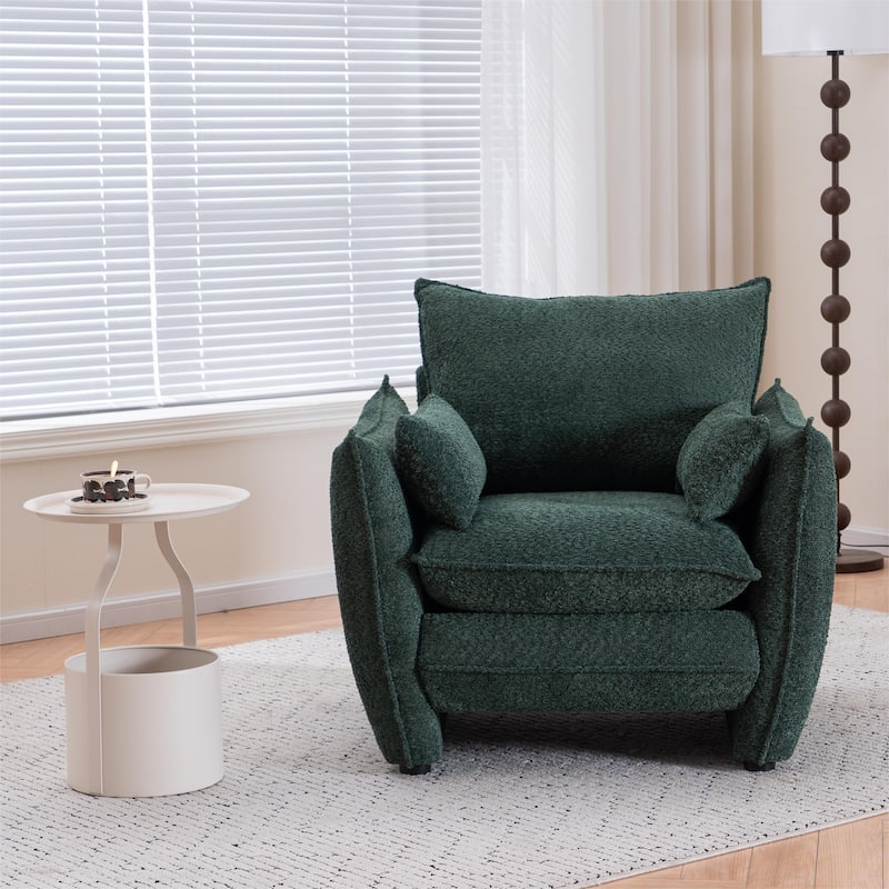 Sharp Angle Armchairs with Pillows, Sleek Accent Chairs Single Sofa for Living Room Corner Chair, Lounge Chairs, Side Chairs