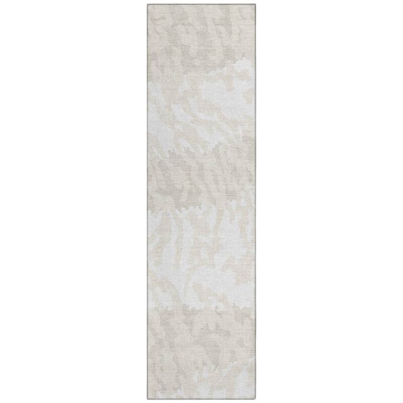 Machine Washable Indoor/ Outdoor Chantille Abstract Animal Print Rug