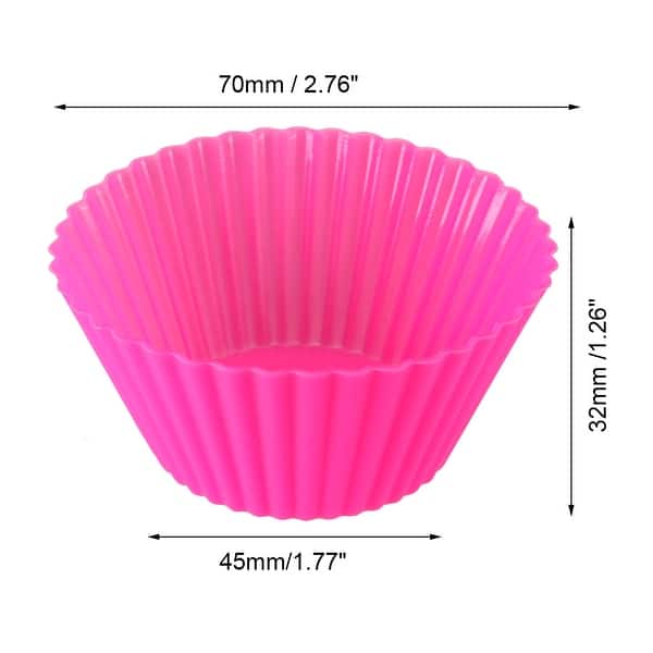 Silicone Cupcake Liners Reusable Baking Cups Nonstick Pastry 5Pcs Bed