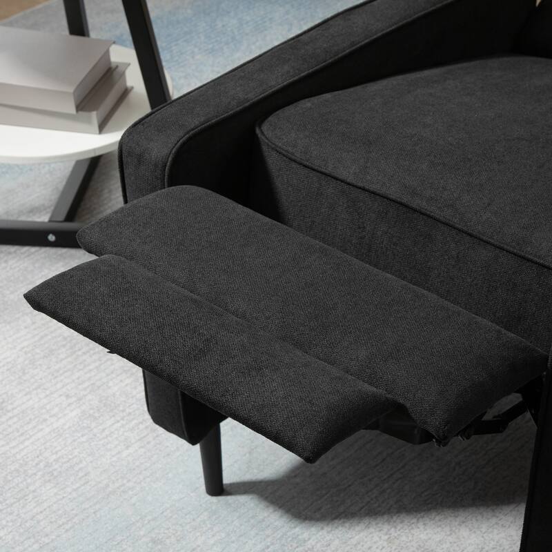 HOMCOM Manual Recliner, Fabric Tufted Club Chair, Home Theater Seating Reclining Sofa for Living Room