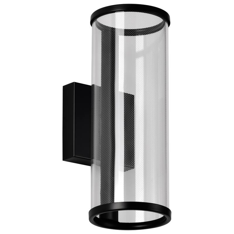 Vale LED Sconce Matte Black Silk Screened Acrylic Lens