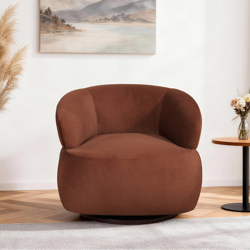 Kieon 33"W 360 Swivel Barrel Chair Modern Accent Chair Set of 2