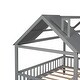 preview thumbnail 25 of 23, Superior Full Size Wooden Kids Bed House Bed with Fence,Playhouse Design and Wood Frame