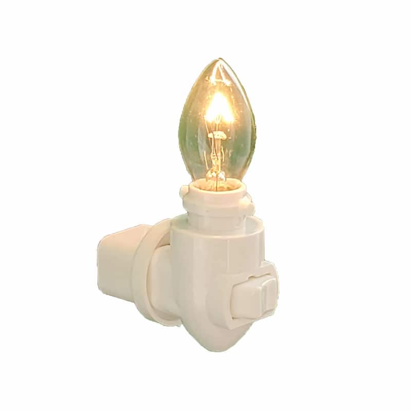 Cylinder Nightlight, Cocoa Leaves Shade, 3 x 3 x 7 in. - 3 x 3 x 8