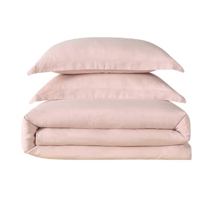 Brooklyn Loom Natural Flax Linen 3-piece Duvet Cover Set