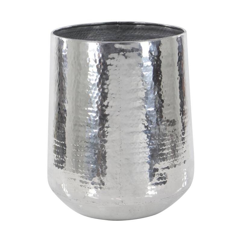 Aluminum Metal Large Hammered Planter - Set of 3 Copper or Silver - Roche River Decor