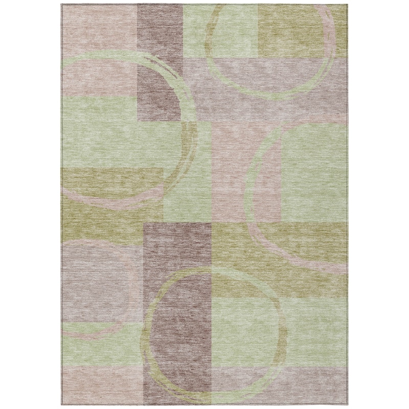 Machine Washable Indoor/ Outdoor Contemporary Chantille Rug