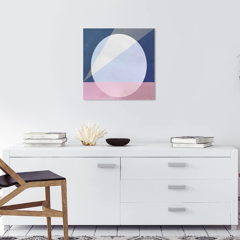 Wynwood Studio Canvas Abstract Geometric Pop Blue and Modern & Contemporary Wall Art Canvas Print - 20 x 20