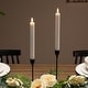 preview thumbnail 3 of 16, LED Flickering Flameless Taper Honeycomb Christmas Candles - 9.5" - Set of 2