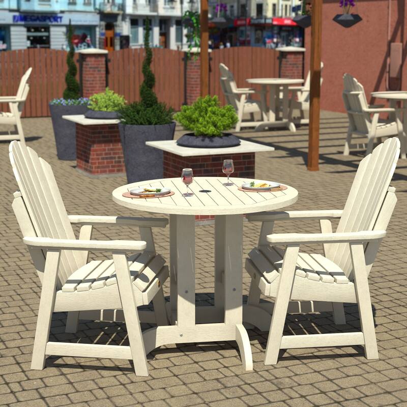 Highwood Commercial 3-Piece Muskoka Adirondack 36" Bistro Dining Set