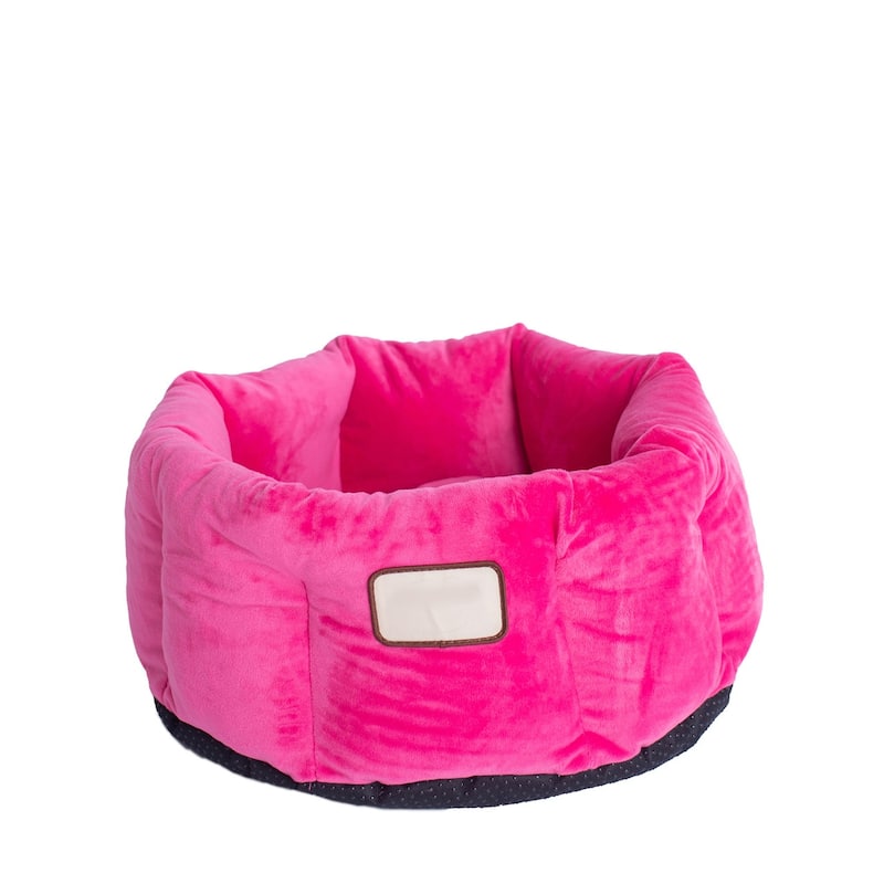 Cat Bed, Warm Pet cuddle bed, Pink - 15"(L) x 7"(W) x 8"(H)