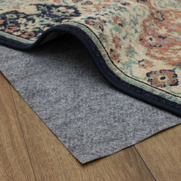 slide 2 of 9, Mohawk Home Non Slip Rug Pad Low Profile Felt Cushion Reversible - Grey 2' x 12'
