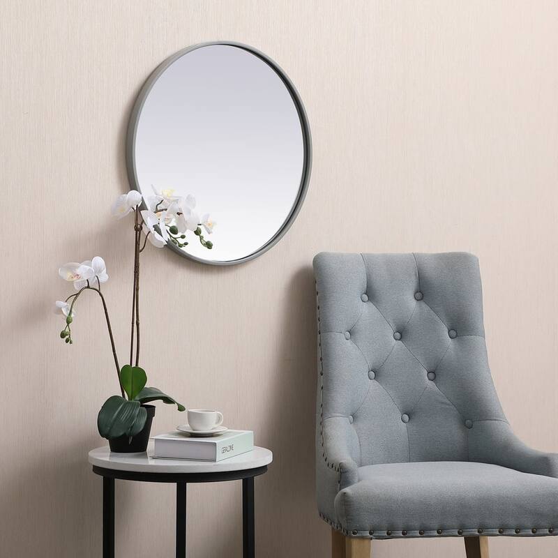 Elegant Lighting Eternity 21" Diameter Circular Beveled Metal Framed
