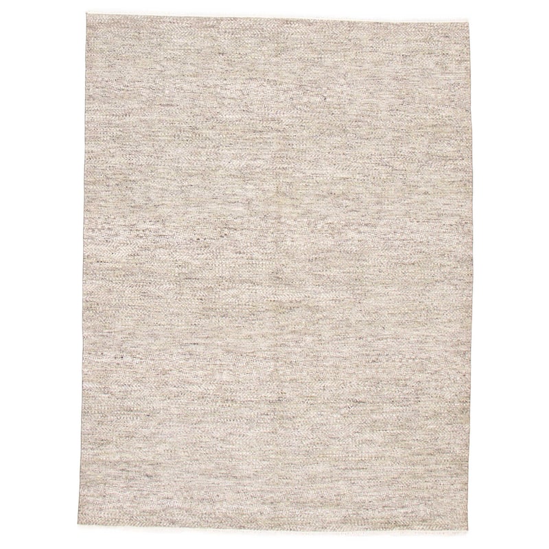 ECARPETGALLERY Hand-knotted Silk Shadow Light Green Wool Rug - 7'11 x 10'5