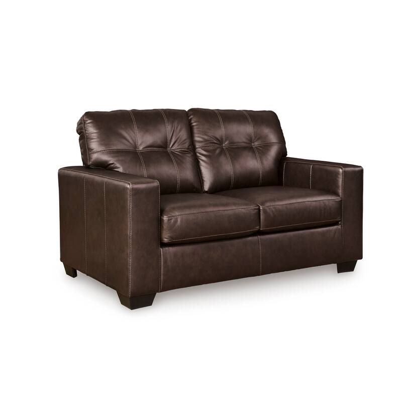 Roundhill Furniture Holmes Leather Upholstered Loveseat