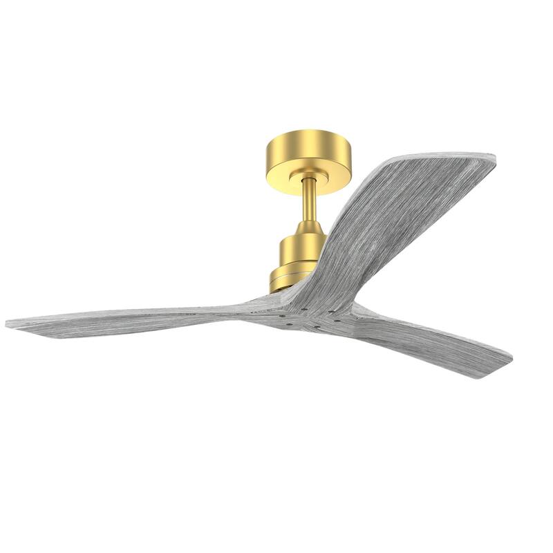 52''/60" Large Ceiling Fan without Lights, Remote Control and Reversible Motor Included, 3 Wood Blades