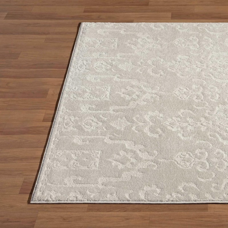 Luxe Weavers Traditional Floral Cream 5x7 Area Rug, Indoor Carpet