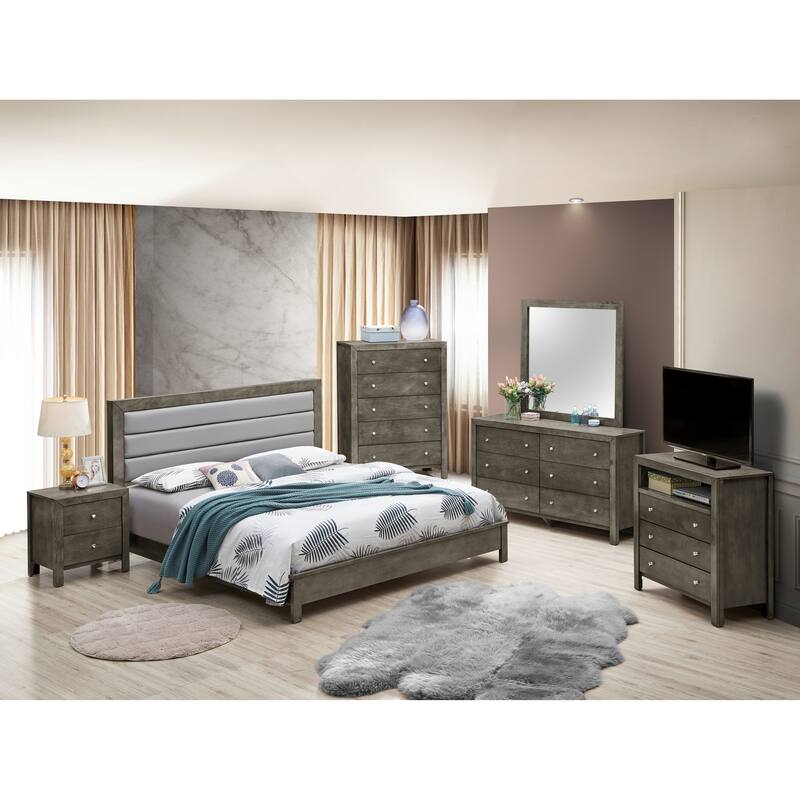 Stylish Gray Full Bed - Functional Design for Modern Spaces