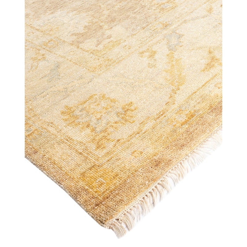 Oushak One-of-a-Kind Hand-Knotted Area Rug, Beige - 8' 3" x 10' 4"