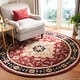 preview thumbnail 24 of 35, SAFAVIEH Handmade Heritage Kassandra Traditional Oriental Wool Rug 3'6" Round - Red/Black - Round