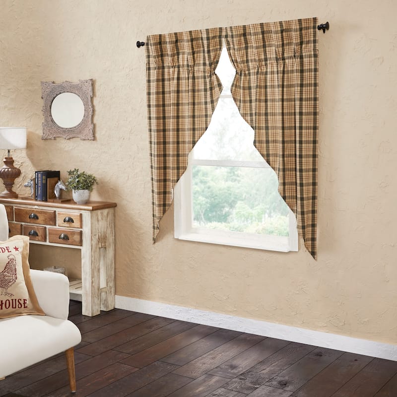 Cider Mill Plaid Prairie Short Panel Set of 2 63x36x18