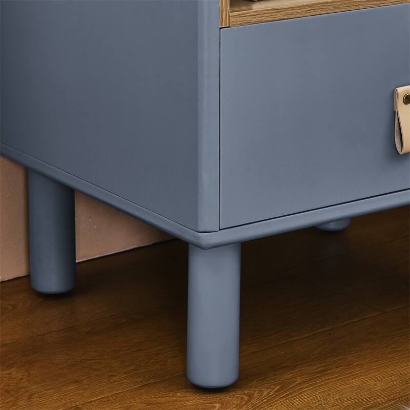 Modern Woode Bedside Table with Drawer and Legs