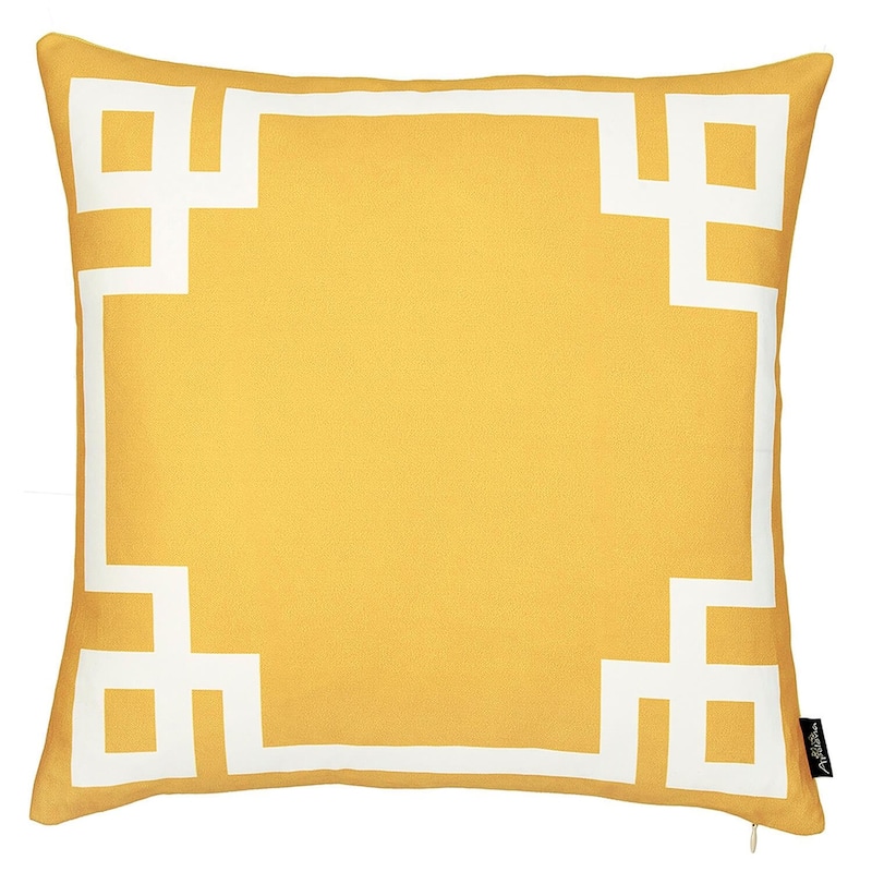 Geometric Greek Key Decorative Throw Pillow Cover