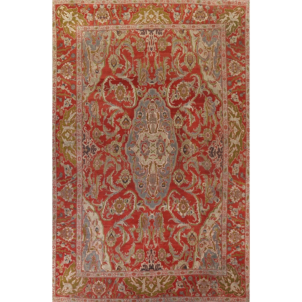 Hand Knotted Oriental 100% Wool Carpet Traditional Floral Red Sultanabad Area Rug - 16' 10'' X 12' 5''