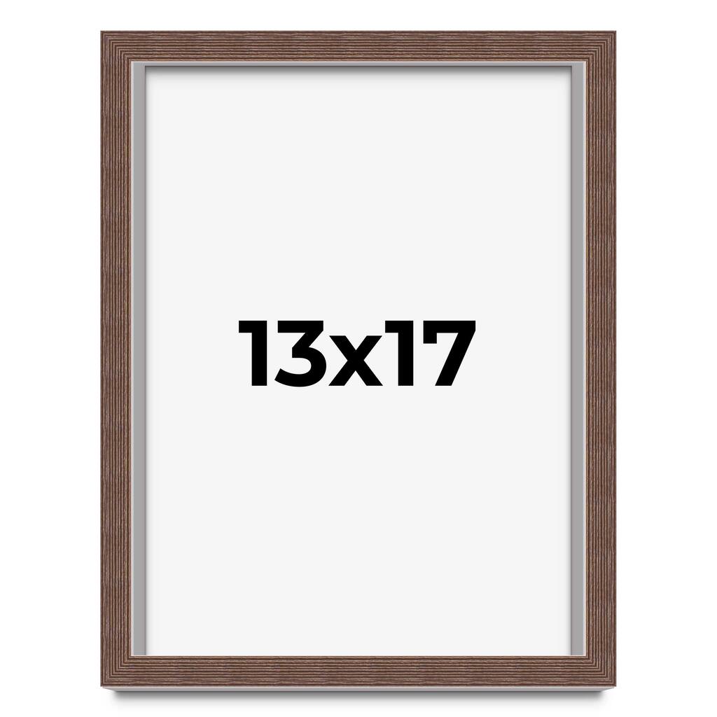 13x17 Shadow Box Frame Brown | 1.125 inches Deep Real Wood Rustic