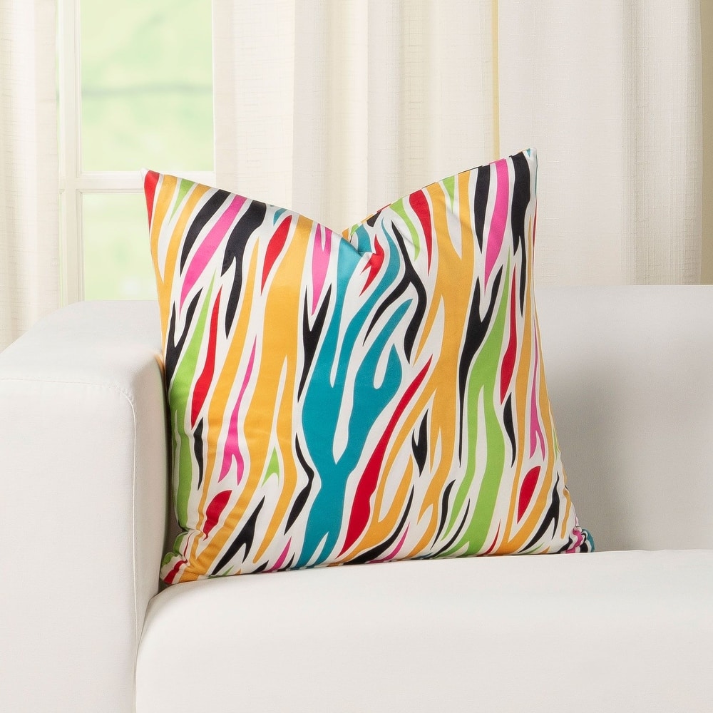 Jester Day Animal Print Plush Throw Pillow