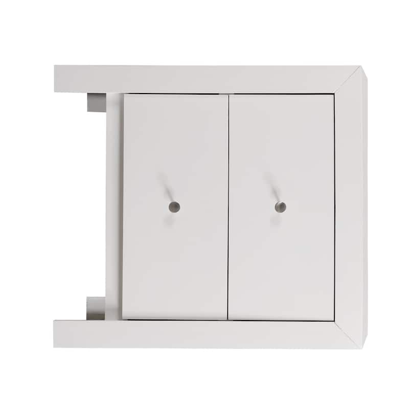 2-Dovetail Drawer Wooden Nightstand - 25" - White