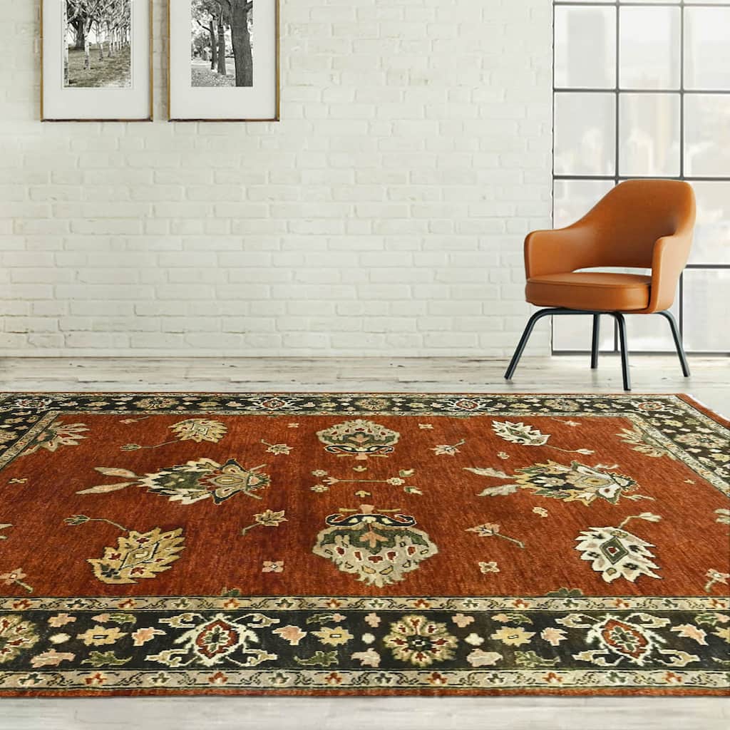 Hand Knotted Wool Area Rug Arts & Craft Turkish Oushak Burnt Orange - 5' 11'' x 7' 11''