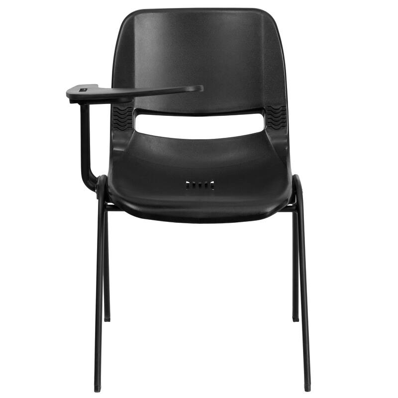 Ergonomic Shell Chair with Right Handed Flip-Up Tablet Arm