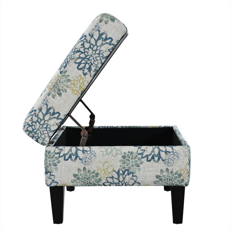 Zahra Tufted Fabric Storage Ottoman by Christopher Knight Home