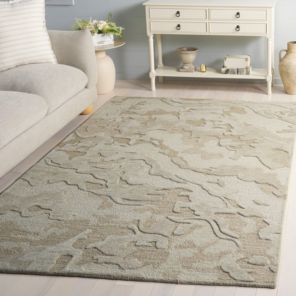 SAFAVIEH Handmade Ebony Teunie Wool Rug