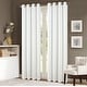 preview thumbnail 2 of 18, Soho Foil Print Window Curtain 90" White/Gold