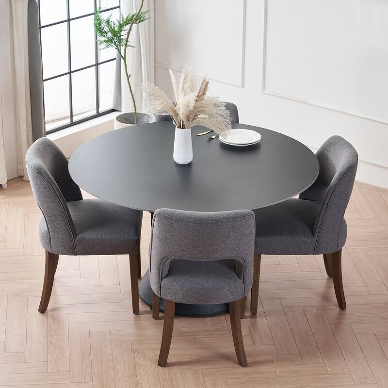 Wooden Dining Chairs Set of 2/4/6,Modern Fabric Upholstered Dining Room Chair Kitchen Chairs