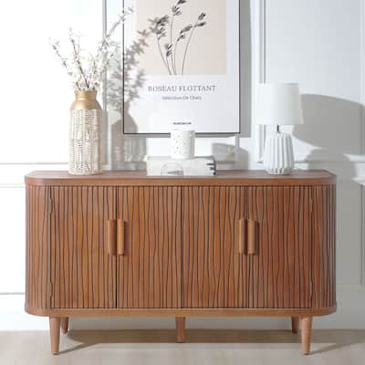 Modern Buffet Cabinet with Adjustable Shelves and Four Doors for Hallway, Entryway, Living Room