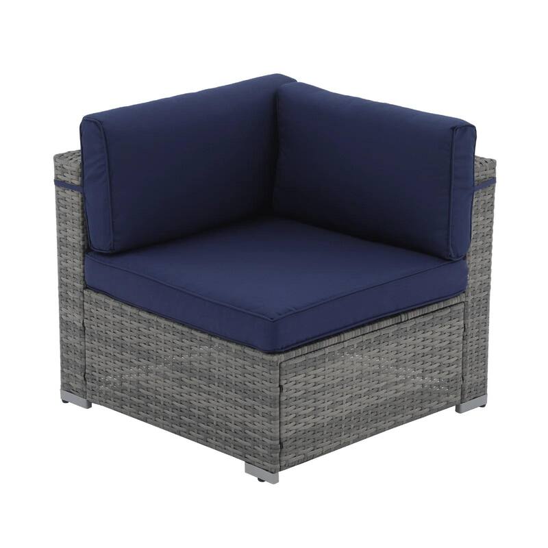 4-Piece Patio Sectional Sofa Wicker Furniture Set Outdoor daybed With Water resistant cushion
