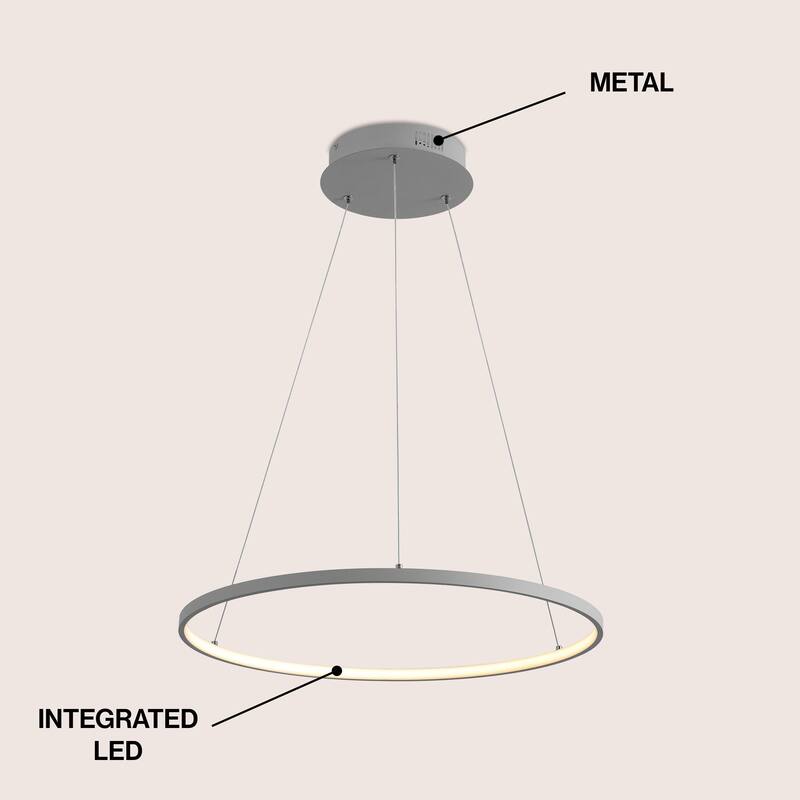 Kinsley Modern Bohemian Iron Integrated LED Pendant by JONATHAN Y