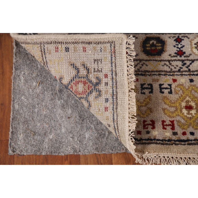 Tribal Geometric Khotan Runner Rug Hallway Handmade Wool Carpet - 2'6"x 10'0"