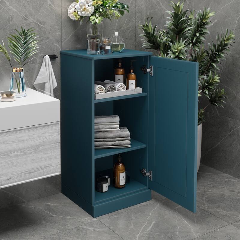100% Solid Wood 16.5" Bathroom Cabinet with Optional Doors by Palace Imports