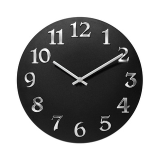 Infinity Instruments Vogue 12-inch Round Wall Clock - 12 x 1.25 x 12