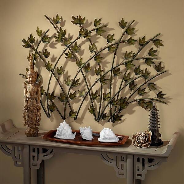 Design Toscano Whispering Reeds Asian Bamboo Metal Wall Art Sculpture Overstock 21708041