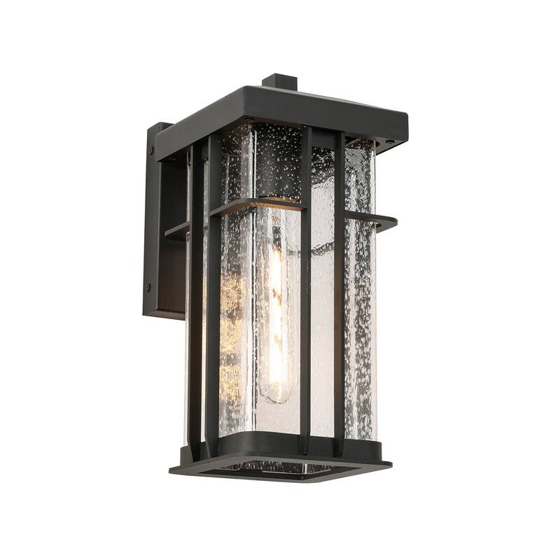 Black Minimalist Retro Glass Wall Lamp Without Bulbs