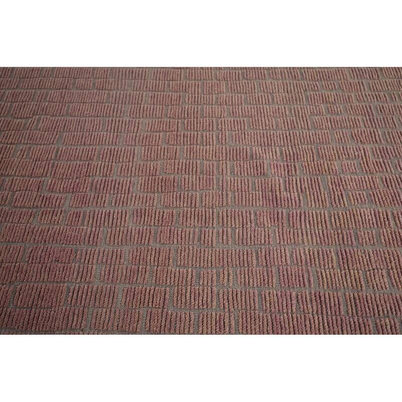 All-Over Pink Moroccan Oriental Large Area Rug Handmade Wool Carpet - 11'8"x 17'9"